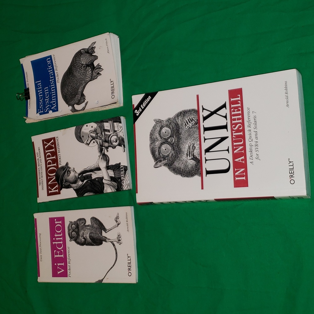 Bundle of O'Reilly IT Instructional Books Unix vi Editor Knoppix System Admin